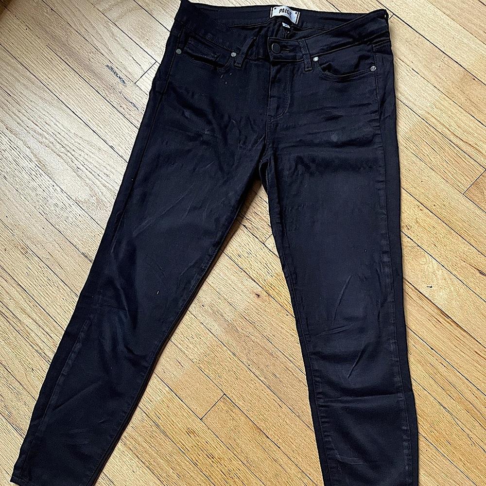 Mid-Rise Black Paige Jeans (Size 29)
